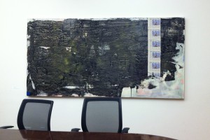 Anthony Donatelle's painting in the Tracx conference room