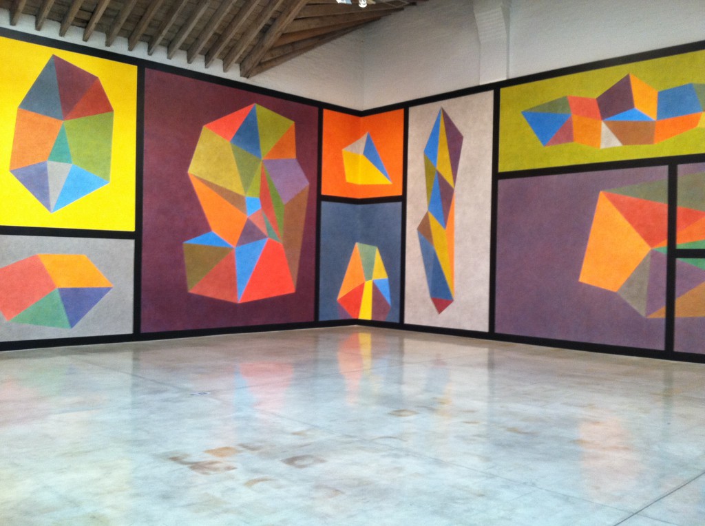 Sol LeWitt Wall Drawing #564: Complex forms with color ink washes superimposed